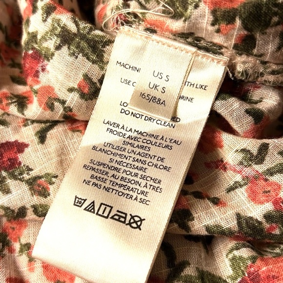 Free People Meant To Be Floral Smocked Boho Puff Sleeve Long Sleeve NWOT - Picture 10 of 12